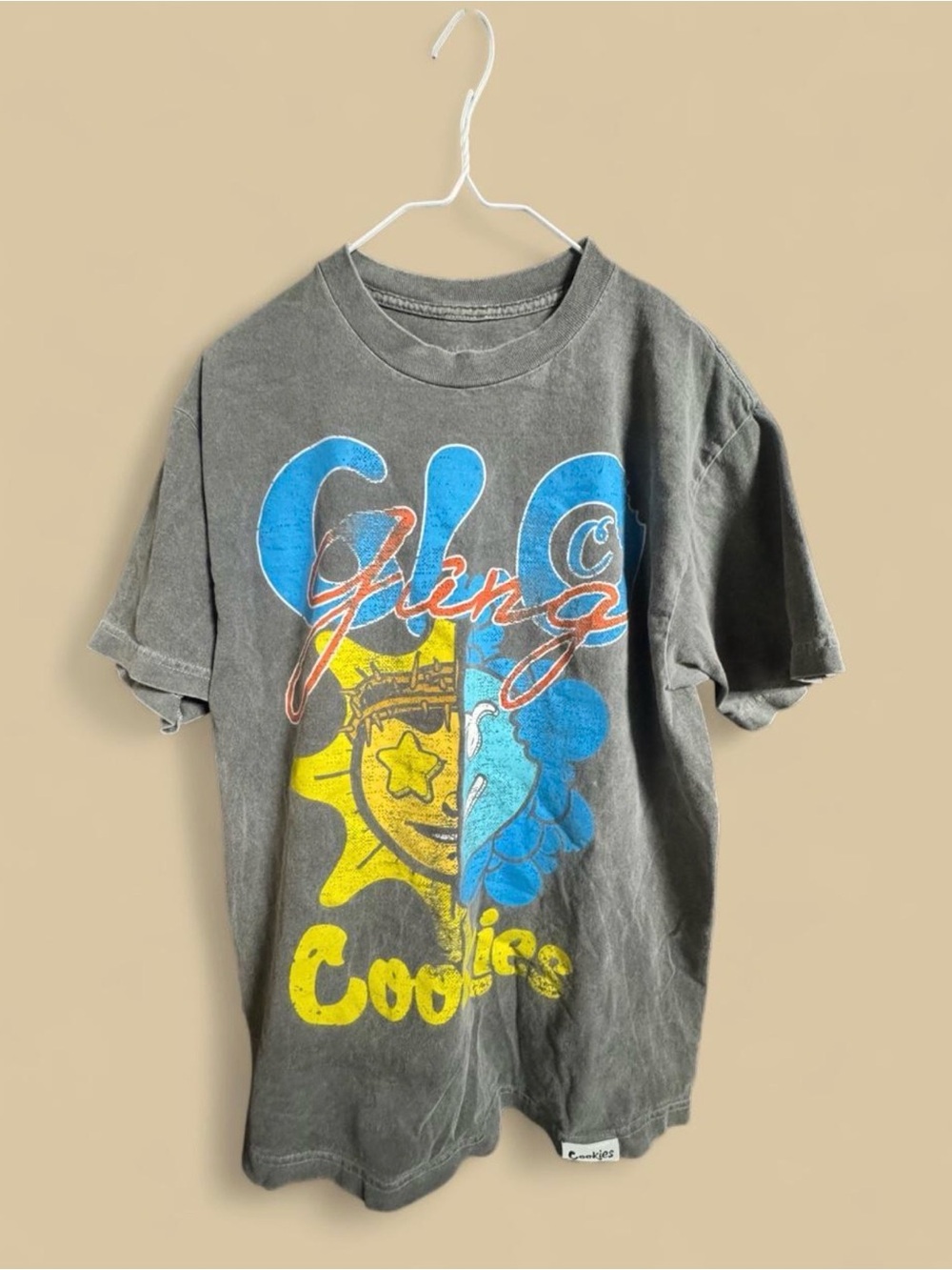 Cookies x Glo Gang Sun C-Bite Graphic Tee Men’s Medium Washed Black